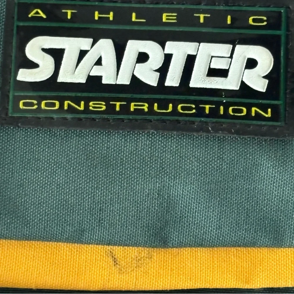 Vintage STARTER Men's Backpack in Green and Yellow